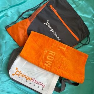 OrangeTheory swag bags and sweat towel